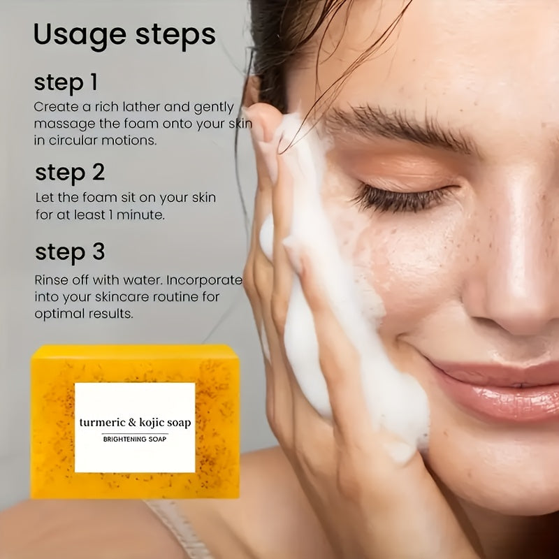 10/15Pack Turmeric & Soap Set - 100g Each, Alcohol-Free Skincare for Face & Body, Ideal for All Light Beige Types - Perfect Gift