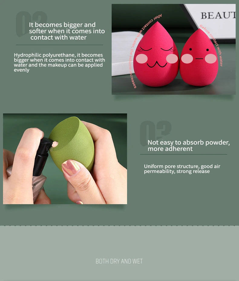 6pcs Blender Beauty Egg For Face Cream And Powder Concealer Powder Makeup Machine Makeup Tools AccessoriesMakeup Eggs Wholesale