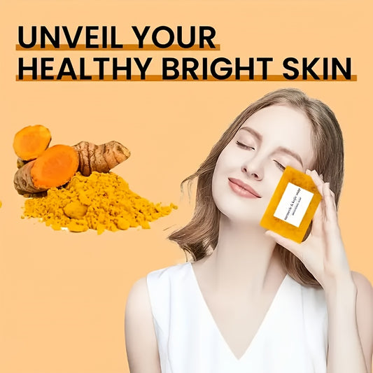 10/15Pack Turmeric & Soap Set - 100g Each, Alcohol-Free Skincare for Face & Body, Ideal for All Light Beige Types - Perfect Gift