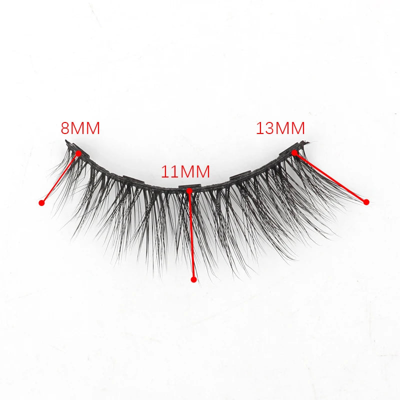 Magnetic Eyelashes 3D Mink Eyelashes Magnetic Eyeliner Magnetic 3D Lash Short False Lashes Lasting Handmade Eyelash Makeup Tools
