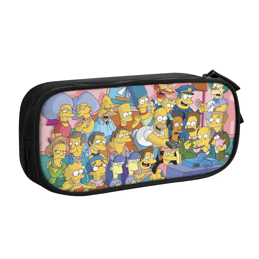 The S-Simpsoned Pencil Case Fun Pen Bag for Student Large Storage Students School Zipper Pencil Box