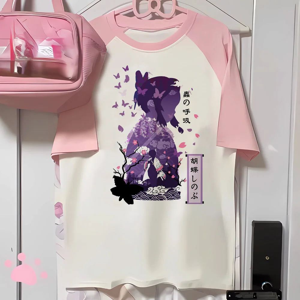 Mitsuri top women anime t shirt girl 2000s Japanese funny clothing