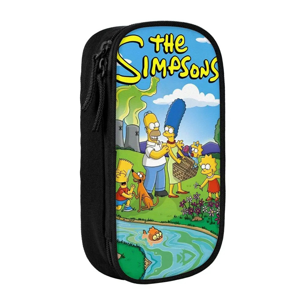 The S-Simpsoned Pencil Case Fun Pen Bag for Student Large Storage Students School Zipper Pencil Box