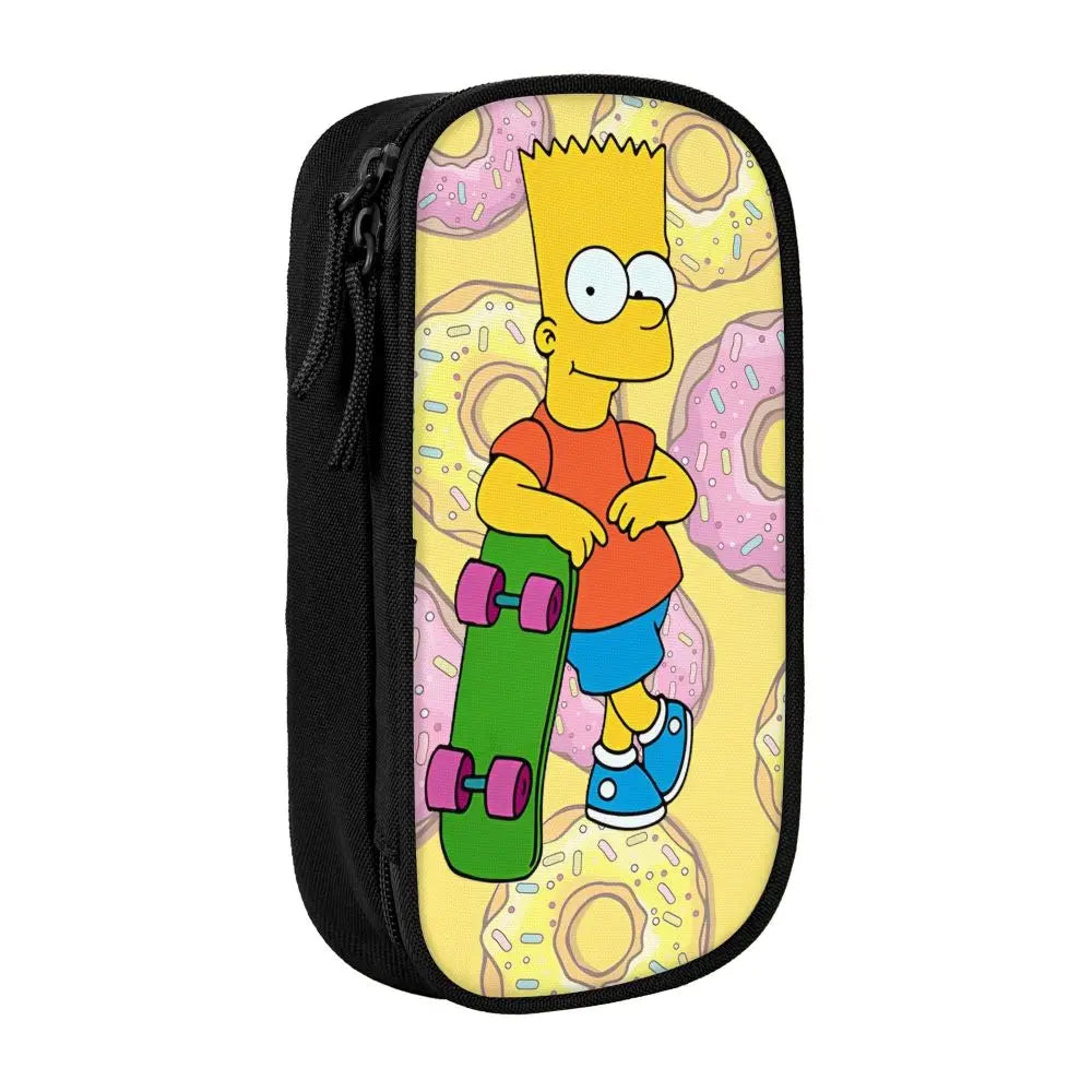 The S-Simpsoned Pencil Case Fun Pen Bag for Student Large Storage Students School Zipper Pencil Box