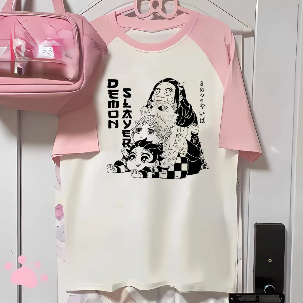 Mitsuri top women anime t shirt girl 2000s Japanese funny clothing