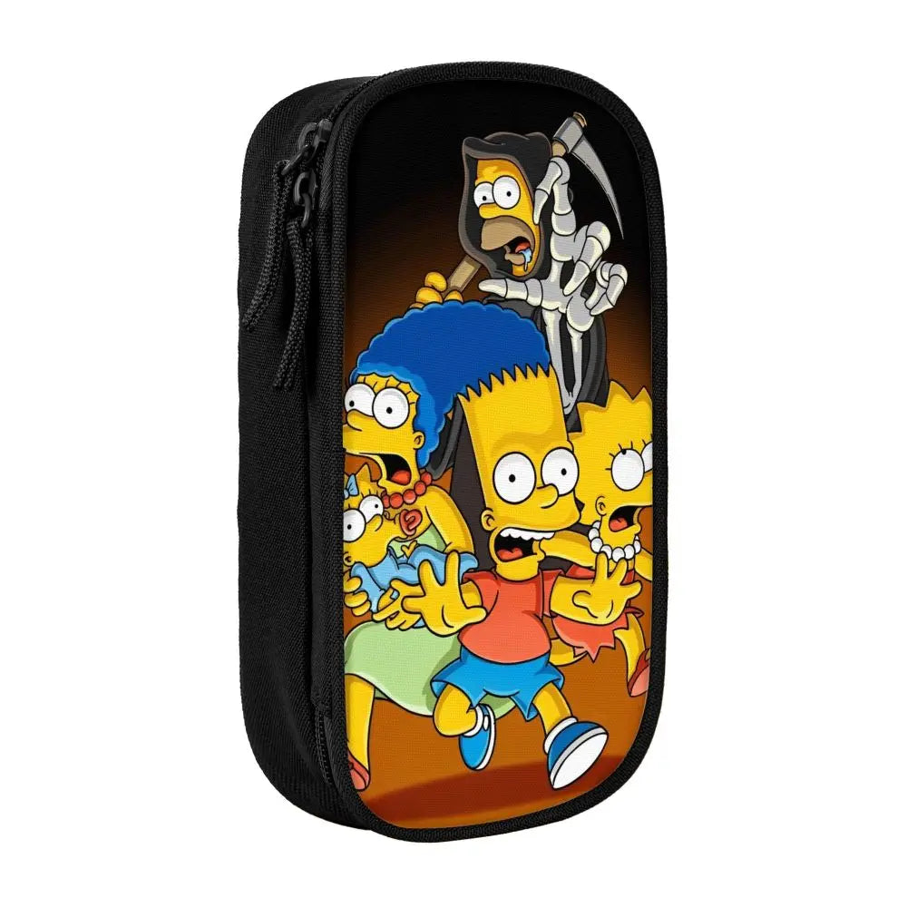 The S-Simpsoned Pencil Case Fun Pen Bag for Student Large Storage Students School Zipper Pencil Box