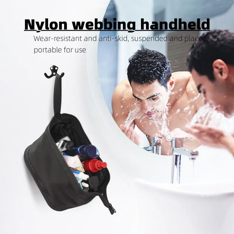 Double Layer Men Large-capacity Toiletrie Bag Women Travel Cosmetic Makeup Kit Waterproof Dry and Wet Separation Storage Bags