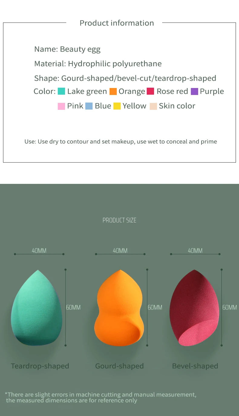 6pcs Blender Beauty Egg For Face Cream And Powder Concealer Powder Makeup Machine Makeup Tools AccessoriesMakeup Eggs Wholesale