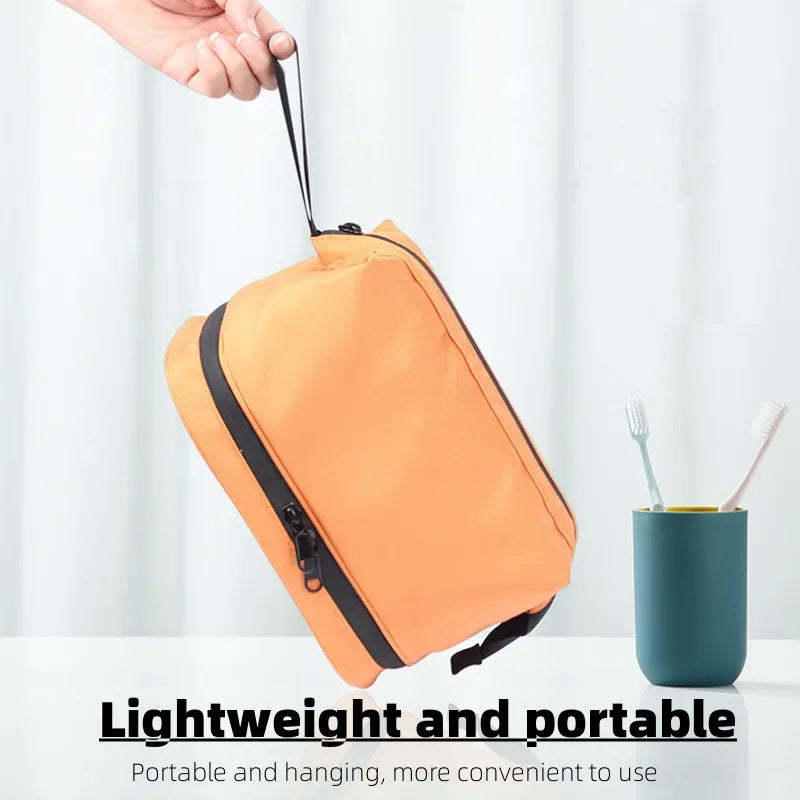 Double Layer Men Large-capacity Toiletrie Bag Women Travel Cosmetic Makeup Kit Waterproof Dry and Wet Separation Storage Bags