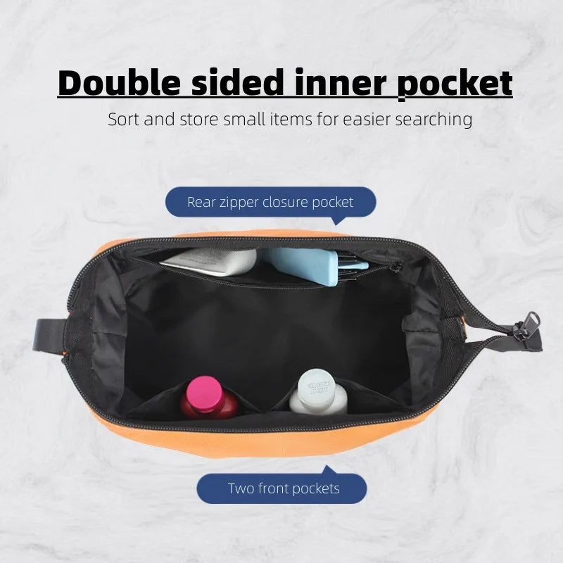 Double Layer Men Large-capacity Toiletrie Bag Women Travel Cosmetic Makeup Kit Waterproof Dry and Wet Separation Storage Bags