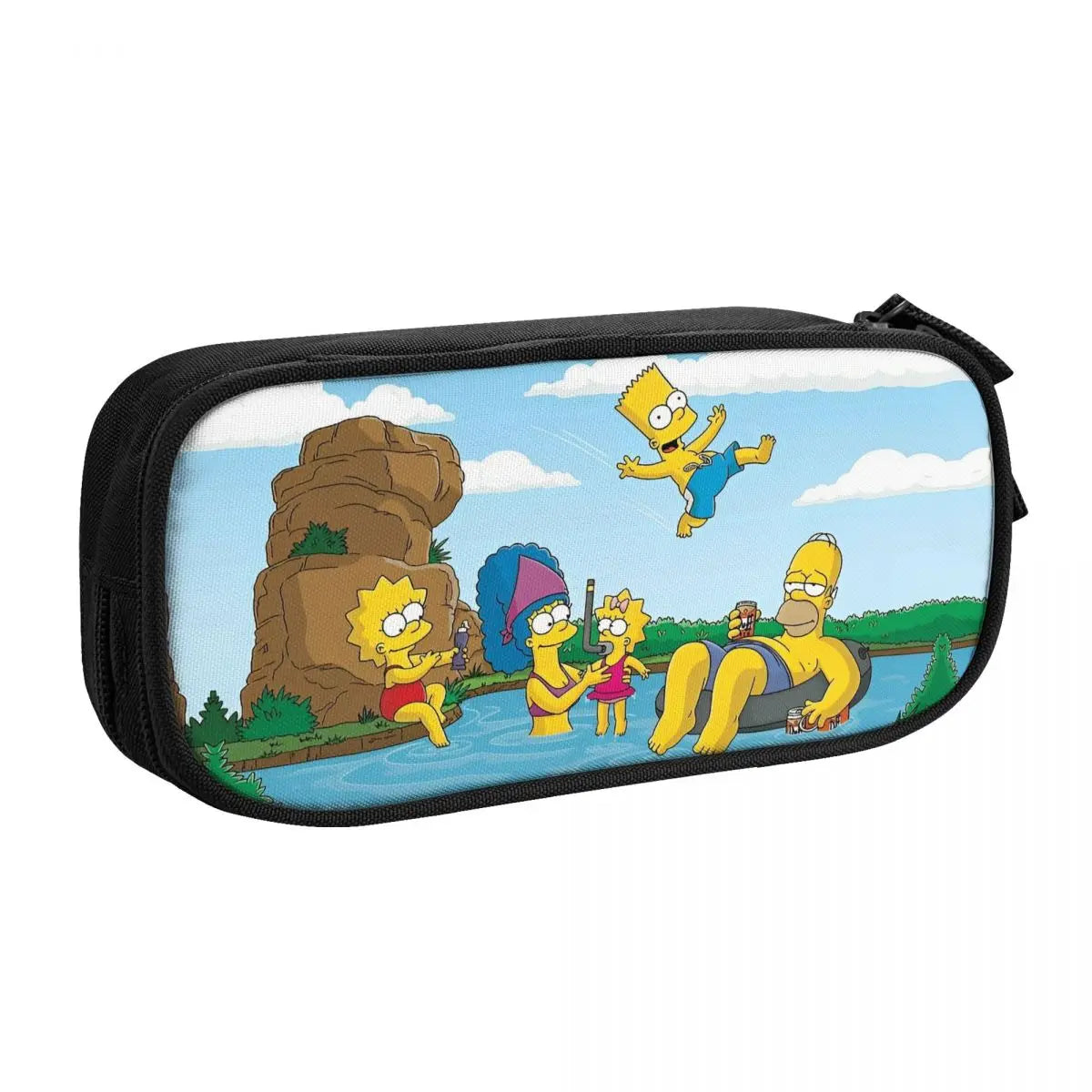 The S-Simpsoned Pencil Case Fun Pen Bag for Student Large Storage Students School Zipper Pencil Box