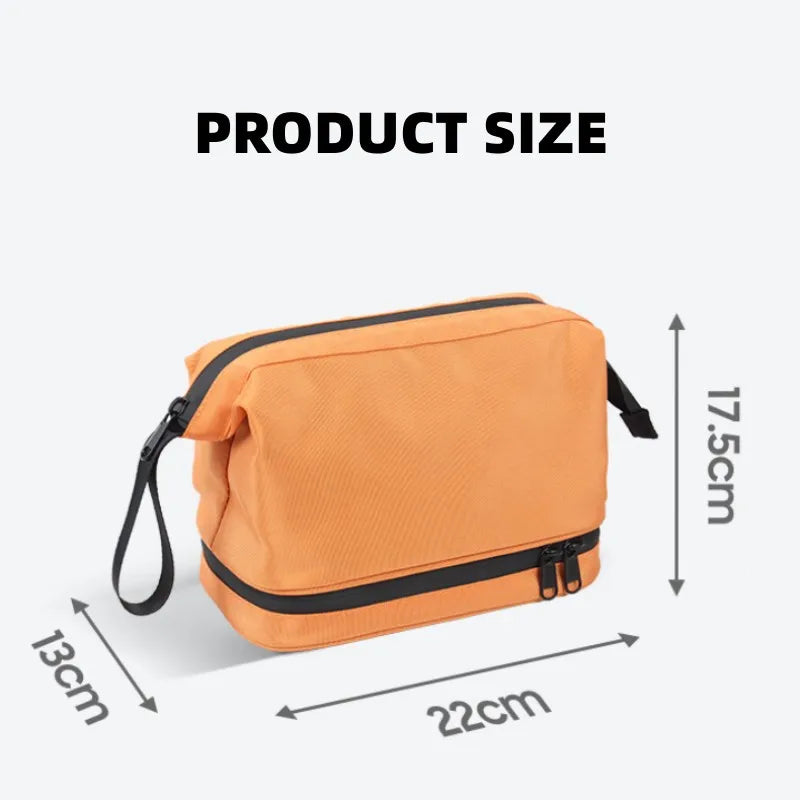 Double Layer Men Large-capacity Toiletrie Bag Women Travel Cosmetic Makeup Kit Waterproof Dry and Wet Separation Storage Bags