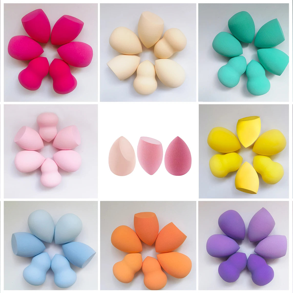 6pcs Blender Beauty Egg For Face Cream And Powder Concealer Powder Makeup Machine Makeup Tools AccessoriesMakeup Eggs Wholesale