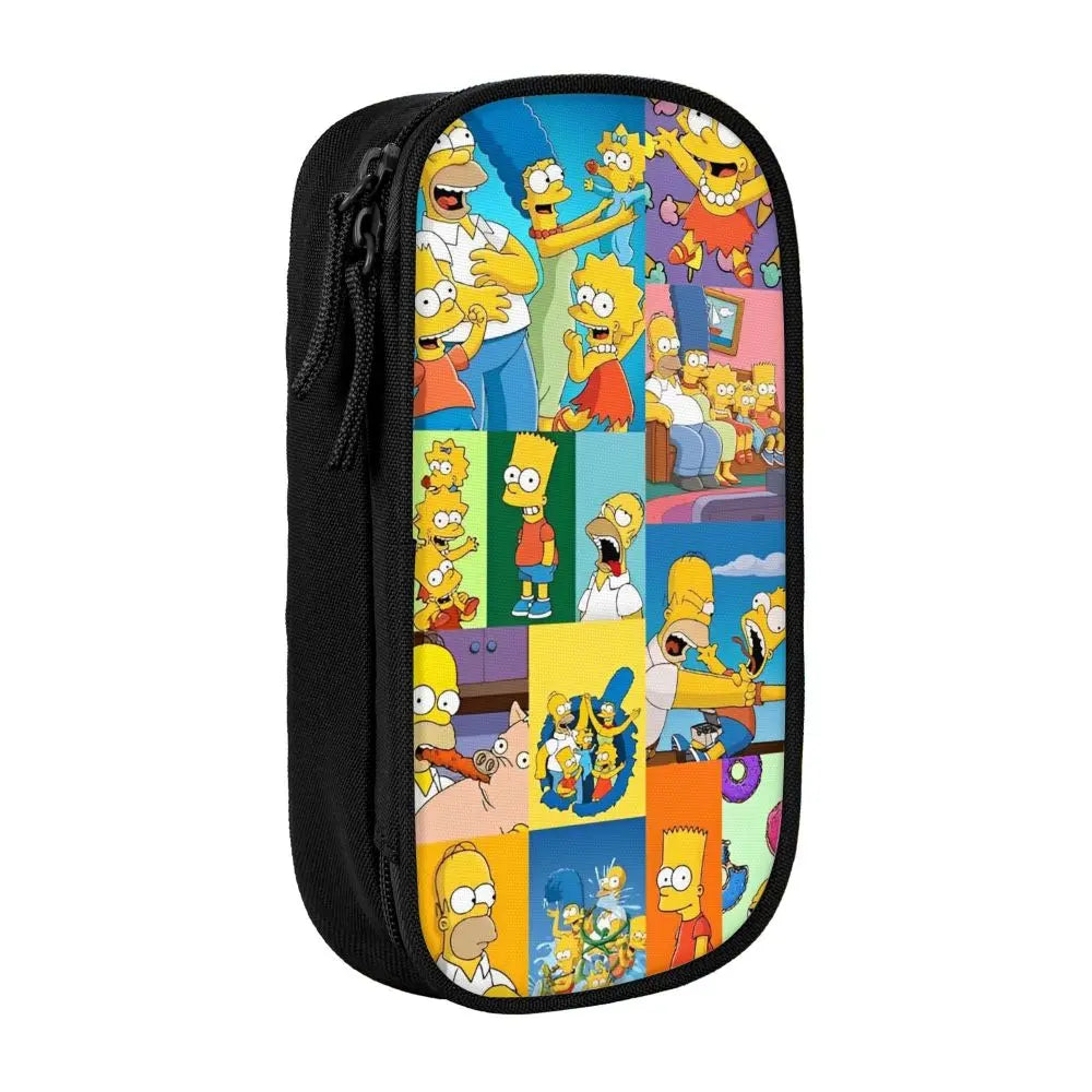 The S-Simpsoned Pencil Case Fun Pen Bag for Student Large Storage Students School Zipper Pencil Box