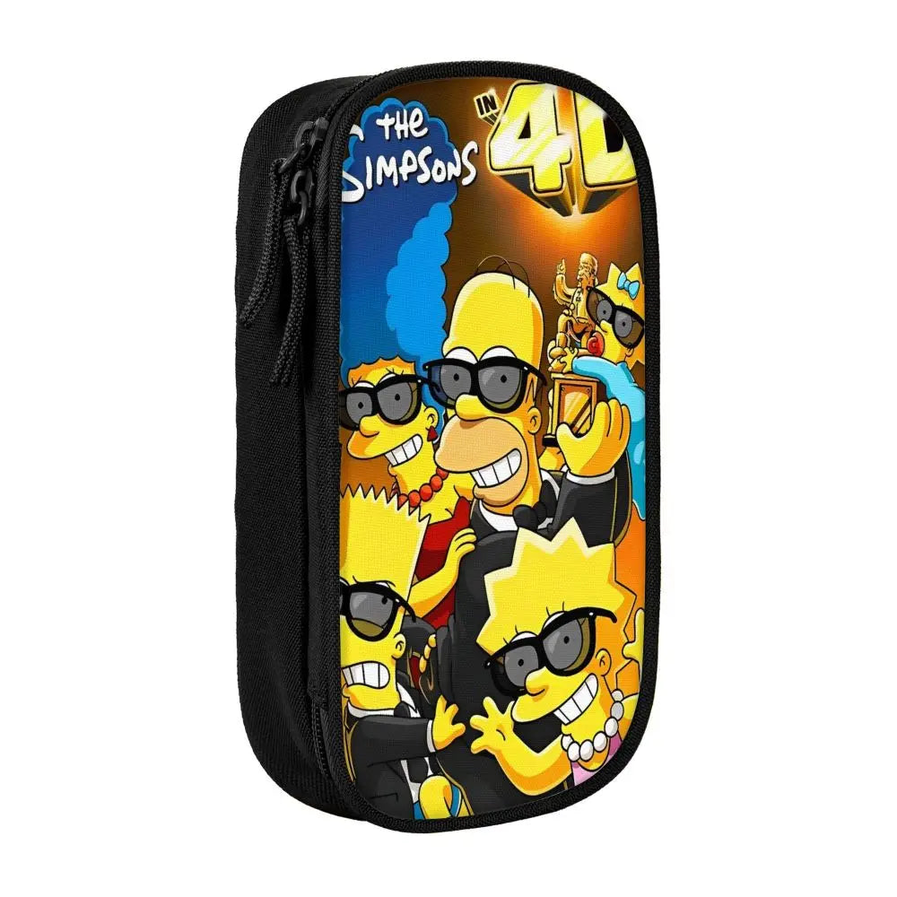 The S-Simpsoned Pencil Case Fun Pen Bag for Student Large Storage Students School Zipper Pencil Box