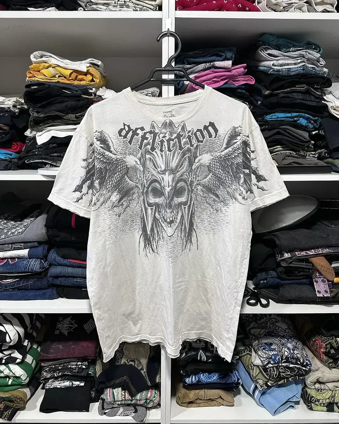 Harajuku Retro Casual Summer T shirt Female Hip Hop Elite Aesthetic Skull Pattern T shirt Gothic Cross Shirt For Men And Women