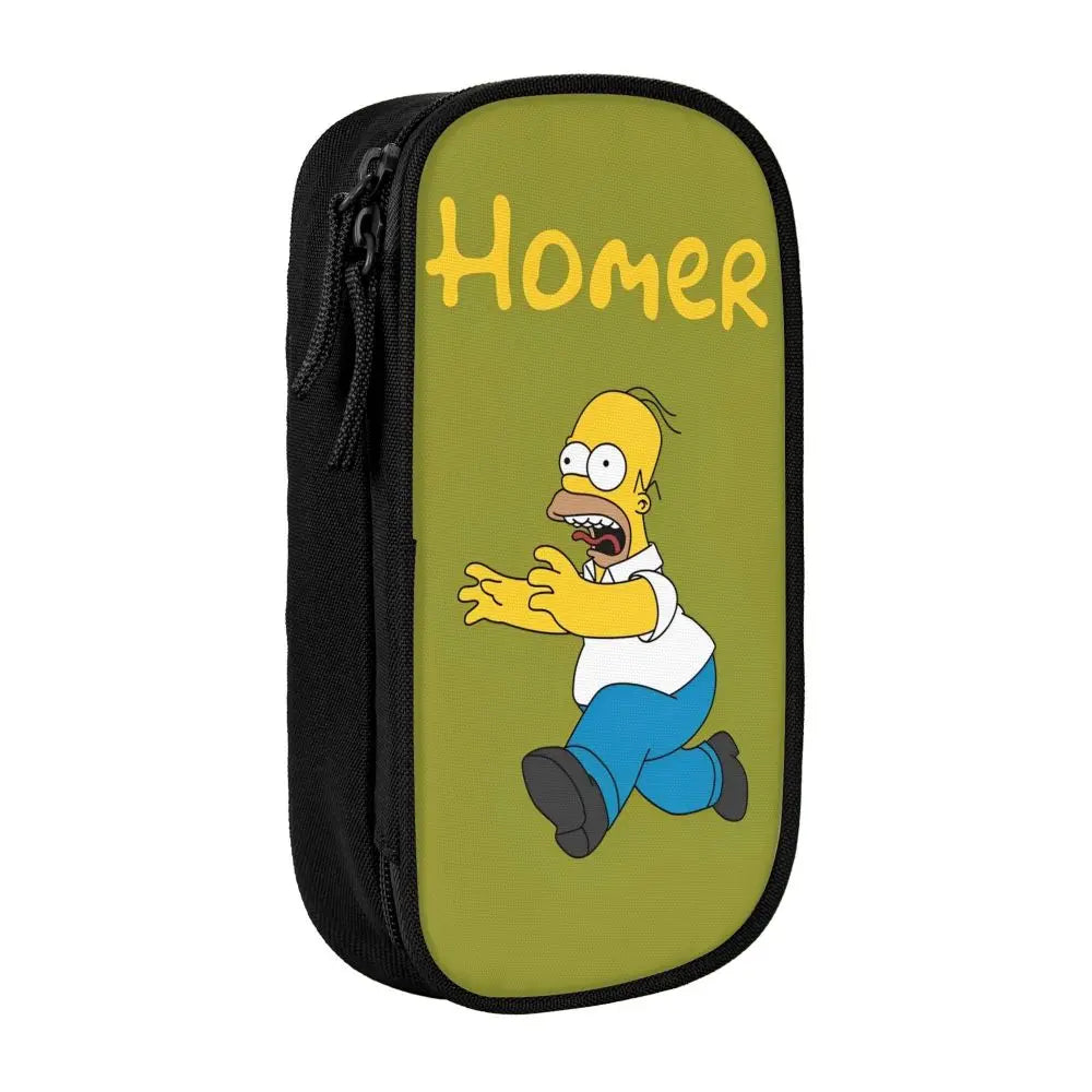 The S-Simpsoned Pencil Case Fun Pen Bag for Student Large Storage Students School Zipper Pencil Box