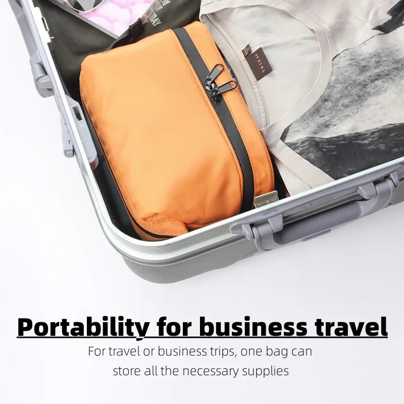 Double Layer Men Large-capacity Toiletrie Bag Women Travel Cosmetic Makeup Kit Waterproof Dry and Wet Separation Storage Bags
