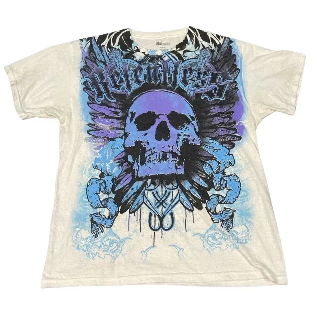 Harajuku Retro Casual Summer T shirt Female Hip Hop Elite Aesthetic Skull Pattern T shirt Gothic Cross Shirt For Men And Women