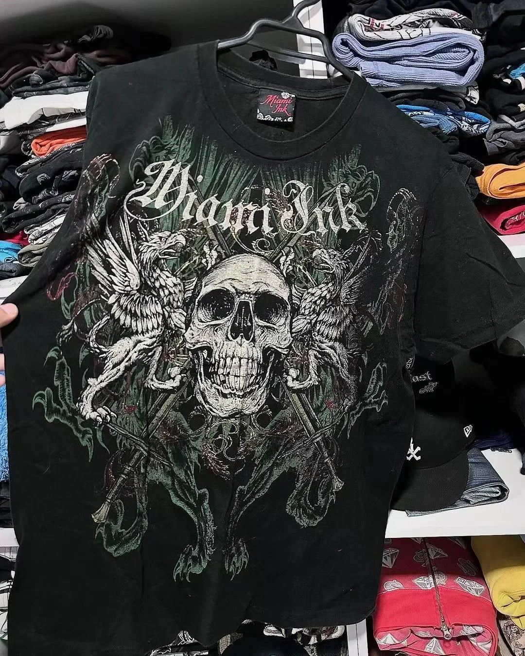 Harajuku Retro Casual Summer T shirt Female Hip Hop Elite Aesthetic Skull Pattern T shirt Gothic Cross Shirt For Men And Women